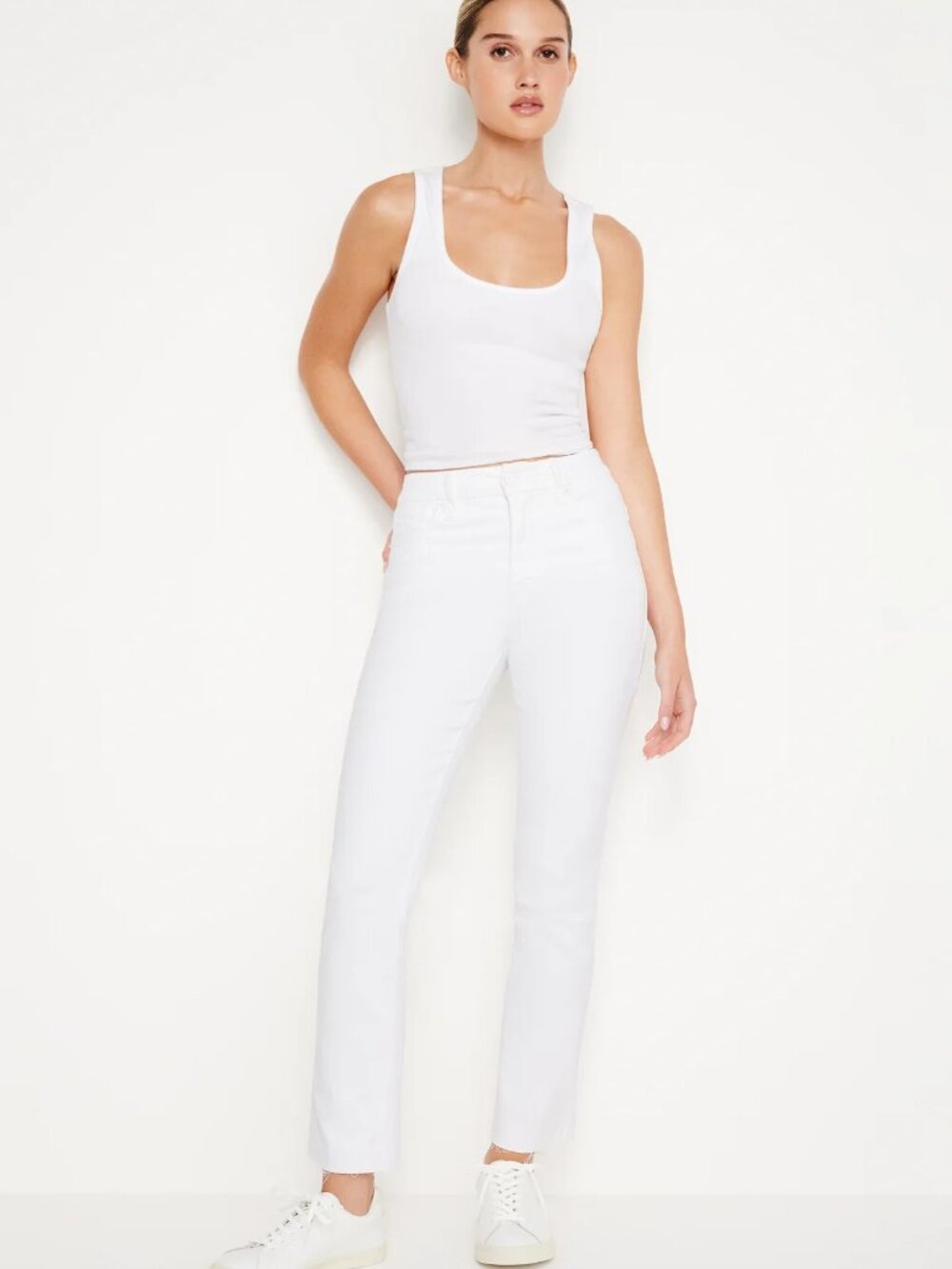 NWT GOOD AMERICAN Good Legs Skinny Sculpting Jeans In White Size 14